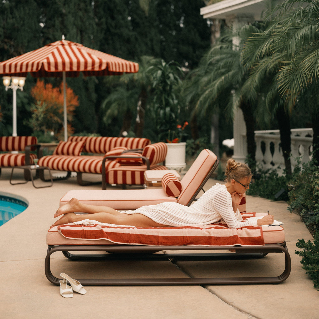 Contini Sun Lounger Kit - Merlot & Rivie Pink Contini Sun Lounger Kit Business & Pleasure Co. 