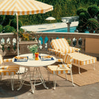The Waterhouse Chair Cushion Set - Crew Mimosa Yellow Stripe Waterhouse Chair Cushion Business & Pleasure Co. 