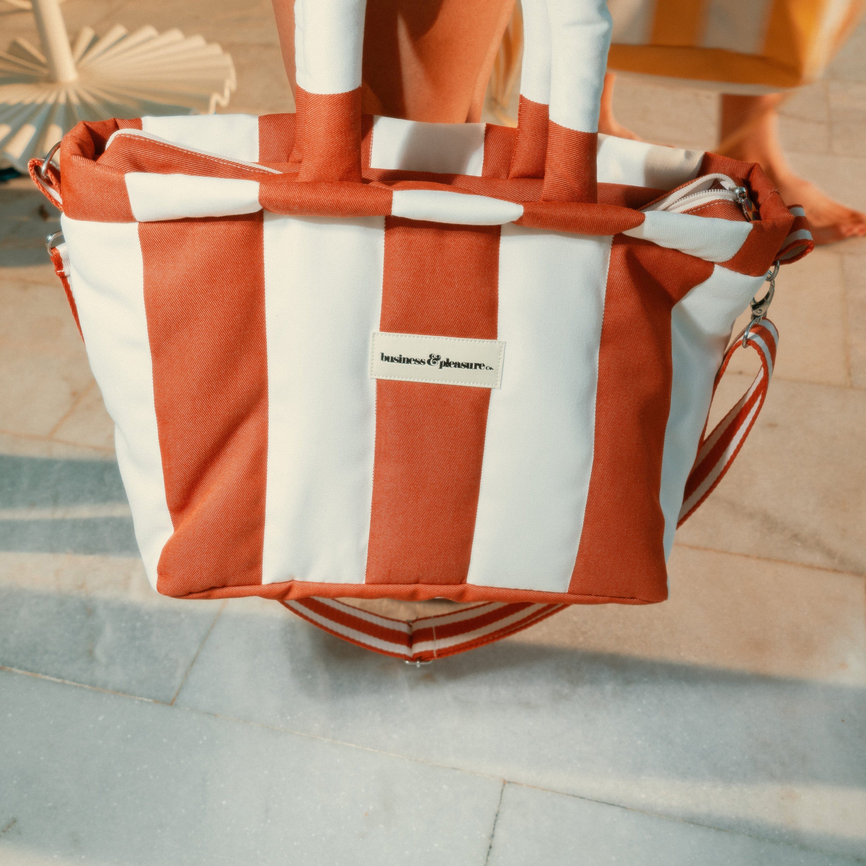 The Cloud Cooler Tote Bag - Crew Le Sirenuse Stripe Cloud Cooler Tote Bag Business & Pleasure Co. 