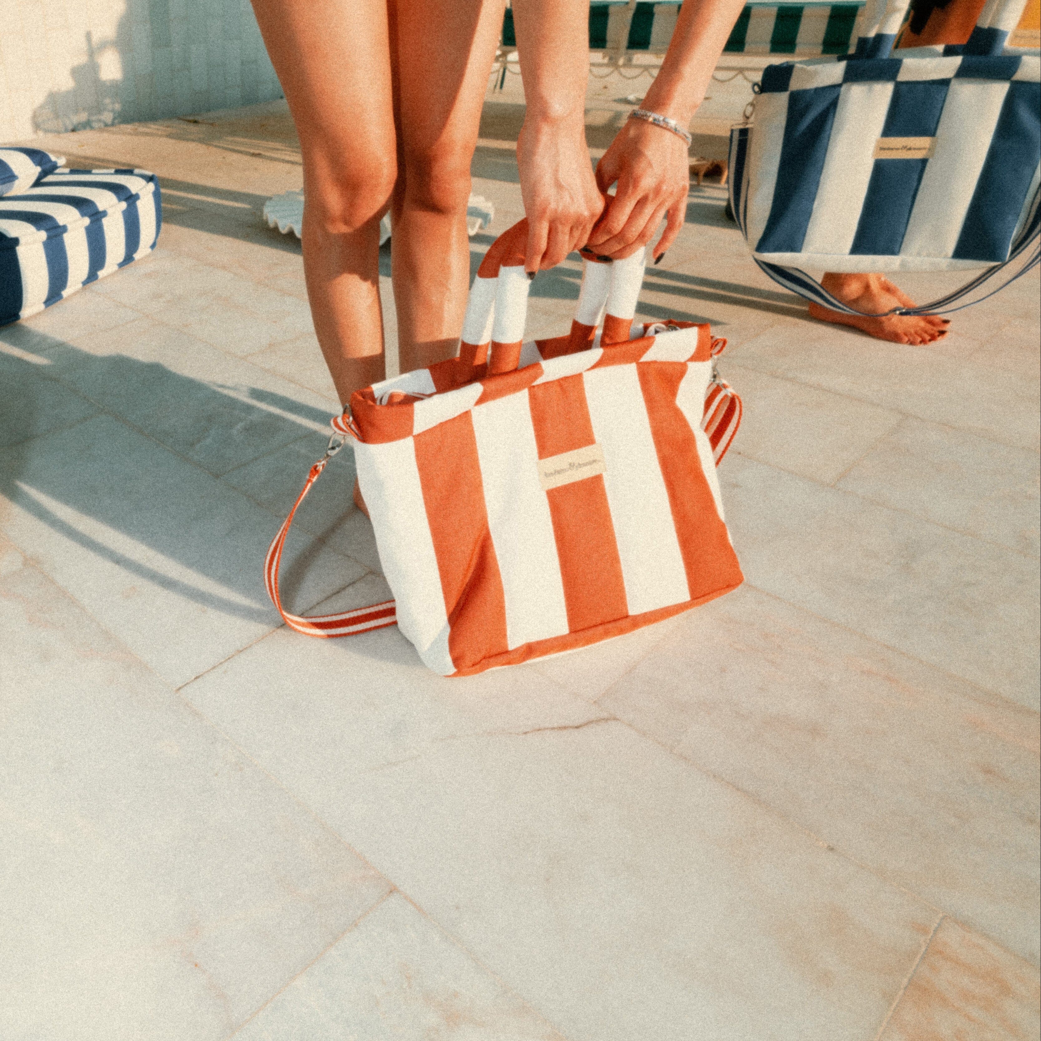 The Cloud Cooler Tote Bag - Crew Le Sirenuse Stripe Cloud Cooler Tote Bag Business & Pleasure Co. 
