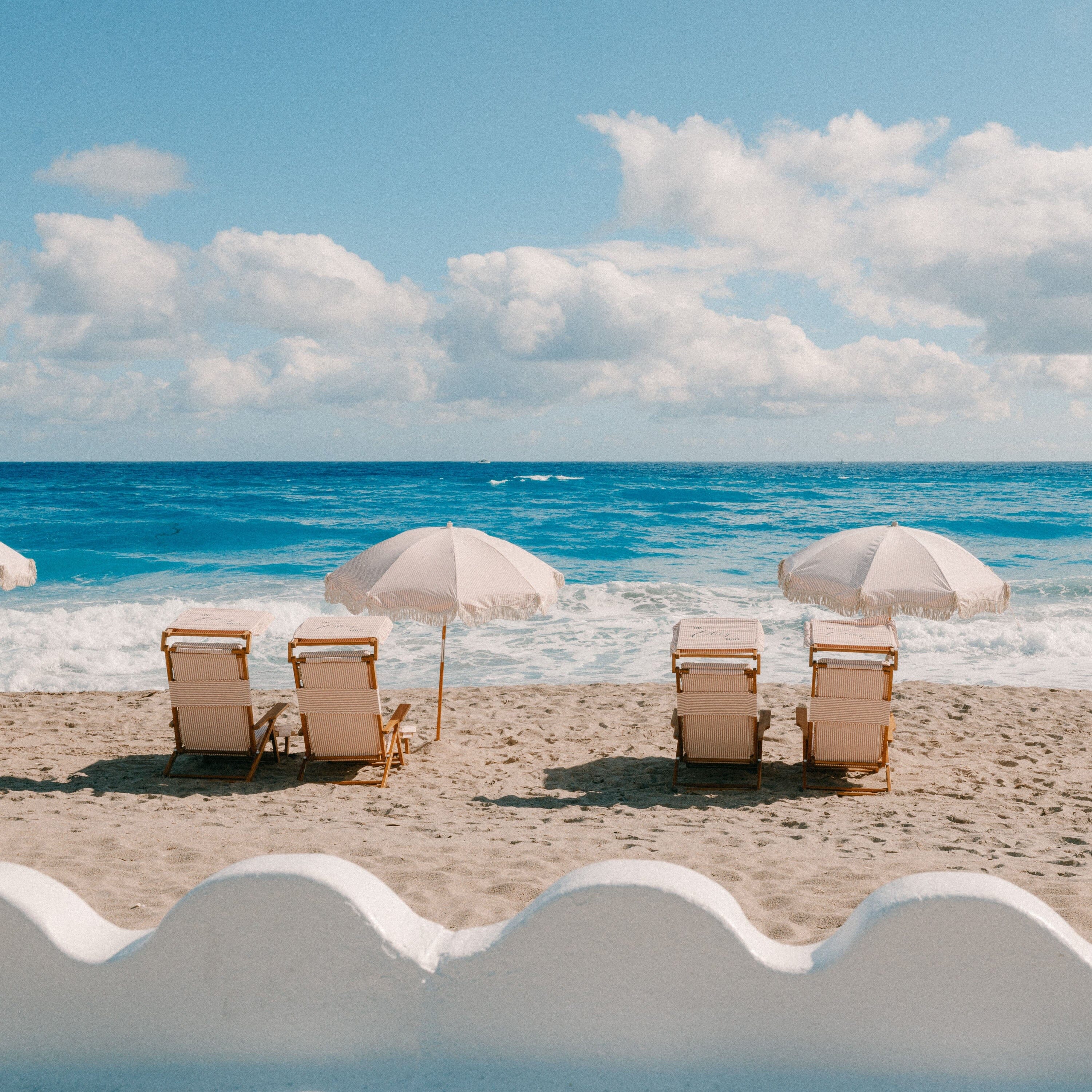 The Club Chair - Teak Natural - Lauren's Pink Stripe Club Chair Business & Pleasure Co. 