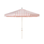 Resort Market Umbrella in Crew Pink Stripe | 10' Antique White Frame Resort Market Bundle Business & Pleasure Co. 