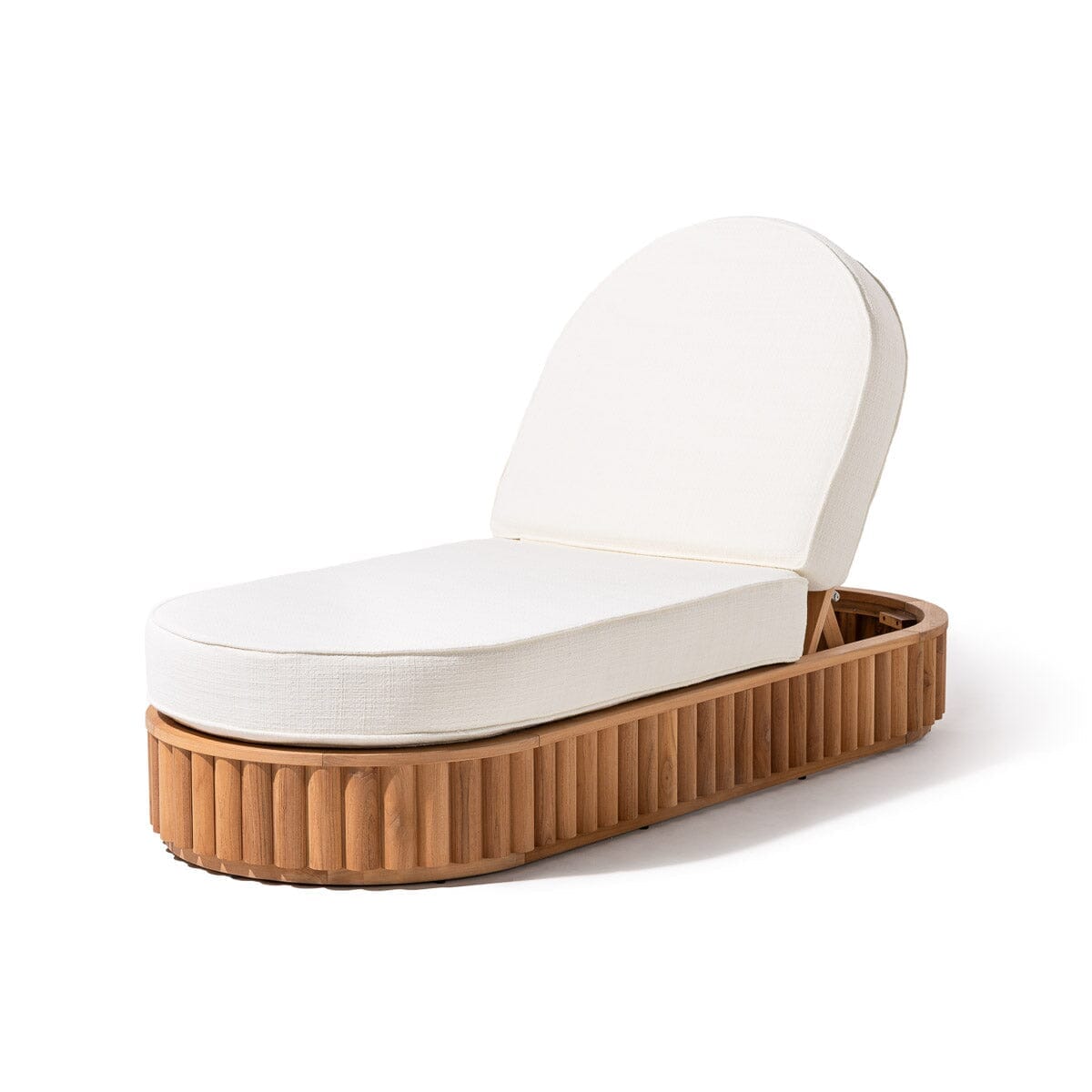 Product image of Daisy Sun Lounger Daisy Sun Lounger Business & Pleasure Co. Boucle Antique White Teakwood 
