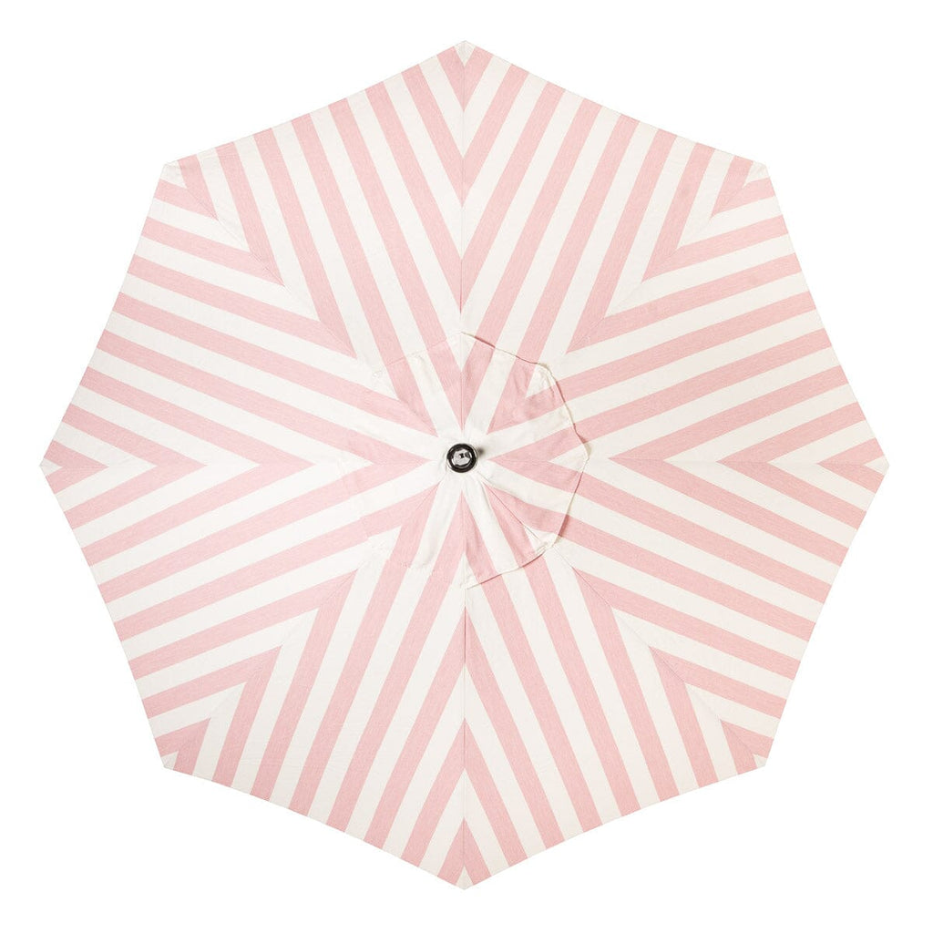 Resort Market Umbrella in Crew Pink Stripe | 10' Antique White Frame Resort Market Bundle Business & Pleasure Co. 