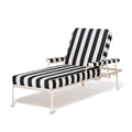 Waterhouse Sun Lounger in Crew Vintage Black Stripe | Antique White Frame