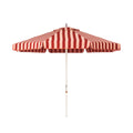 The Resort Market Umbrella in Terry Terracotta Stripe | 10' Antique White Frame Resort Market Bundle Business & Pleasure Co. 