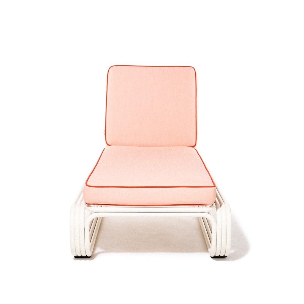 The Contini Sun Lounger in Rivie Pink | Antique White Frame Business & Pleasure Co. 