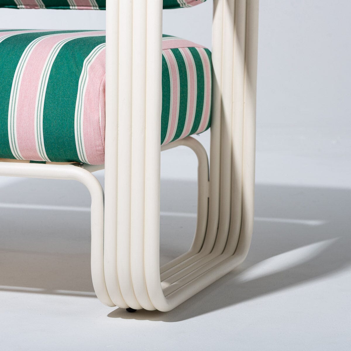 Contini Accent Chair in Bistro Green Stripe Antique White Frame Contini Accent Chair Kit Business & Pleasure Co. 