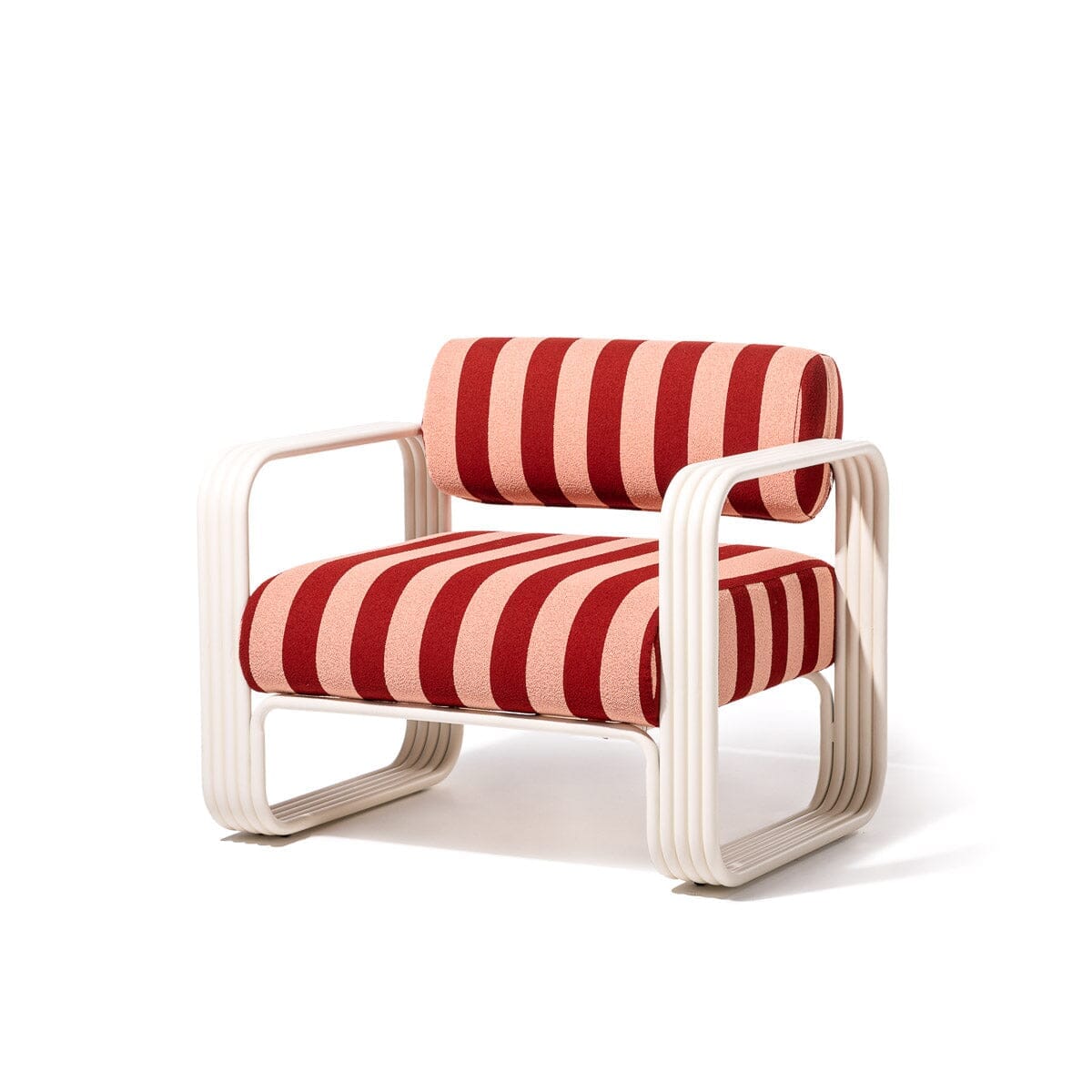 Product image of Contini Accent Chair Contini Accent Chair Kit Business & Pleasure Co. Terry Terracotta Stripe Antique White 