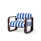 The Contini Accent Chair Contini Accent Chair Kit Business & Pleasure Co. Crew Mediterranean Blue Stripe Merlot 