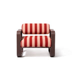 The Contini Accent Chair in Terry Terracotta Stripe | Merlot Frame Contini Accent Chair Kit Business & Pleasure Co. 