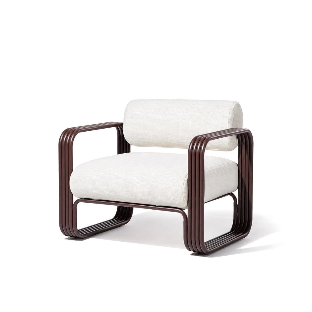 The Contini Accent Chair Contini Accent Chair Kit Business & Pleasure Co. Boucle Antique White Merlot 