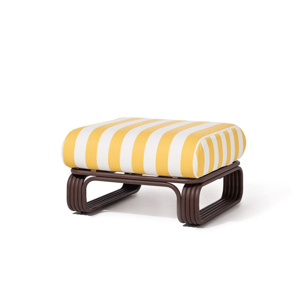 The Contini Ottoman Contini Ottoman Kit Business & Pleasure Co. Crew Mimosa Yellow Stripe Merlot 