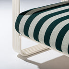 Contini Sofa in Terry Green Stripe | Antique White Frame Contini Sofa Kit Business & Pleasure Co. 