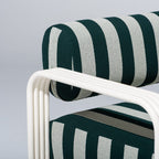 Contini Sofa in Terry Green Stripe | Antique White Frame Contini Sofa Kit Business & Pleasure Co. 