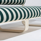 Contini Sofa in Terry Green Stripe | Antique White Frame Contini Sofa Kit Business & Pleasure Co. 