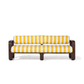The Contini Sofa Business & Pleasure Co. Crew Mimosa Yellow Stripe Merlot 