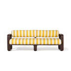 The Contini Sofa Business & Pleasure Co. Crew Mimosa Yellow Stripe Merlot 