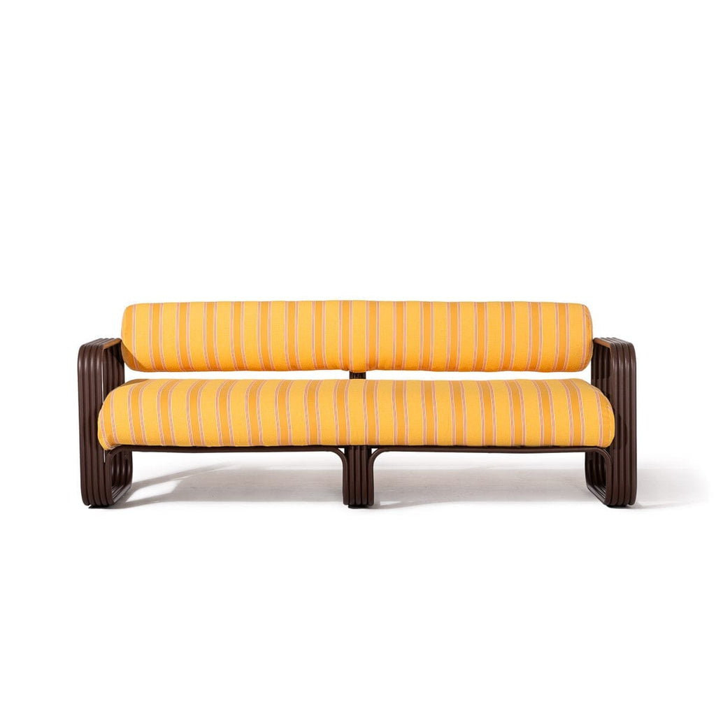 The Contini Sofa Business & Pleasure Co. Bistro Papaya Stripe Merlot 