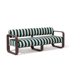 Contini Sofa in Terry Green Stripe | Merlot Frame Contini Sofa Kit Business & Pleasure Co. 