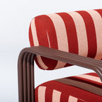 Contini Sofa in Terry Terracotta Stripe | Merlot Frame Contini Sofa Kit Business & Pleasure Co. 