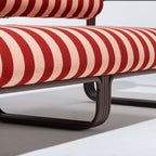 Contini Sofa in Terry Terracotta Stripe | Merlot Frame Contini Sofa Kit Business & Pleasure Co. 