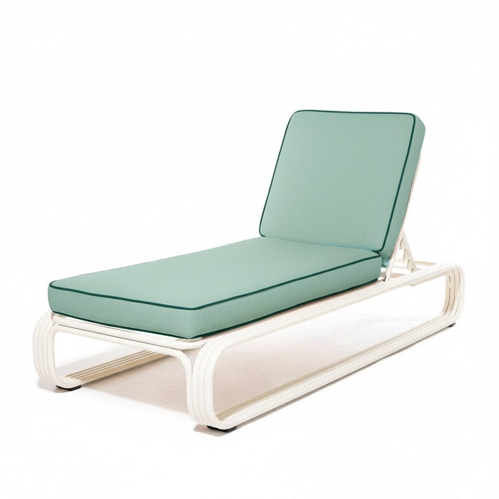 Product image of The Contini Sun Lounger in Rivie Green | Antique White Frame Contini Sun Lounger Kit Business & Pleasure Co. 