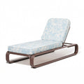 Contini Sun Lounger in Hanalei Bay Blue Jacquard | Merlot Frame Contini Sun Lounger Kit Business & Pleasure Co. 