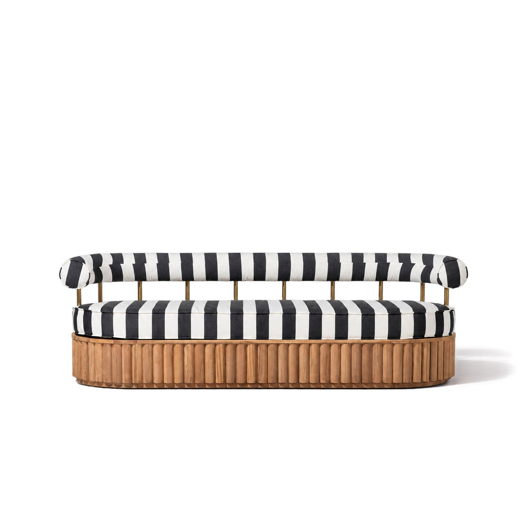 The Daisy Sofa Daisy Sofa Business & Pleasure Co. Crew Vintage Black Stripe Teakwood 