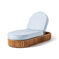 Daisy Sun Lounger in Sky Blue | Teakwood Frame