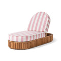 The Daisy Sun Lounger Daisy Sun Lounger Business & Pleasure Co. Crew Pink Stripe Teakwood 