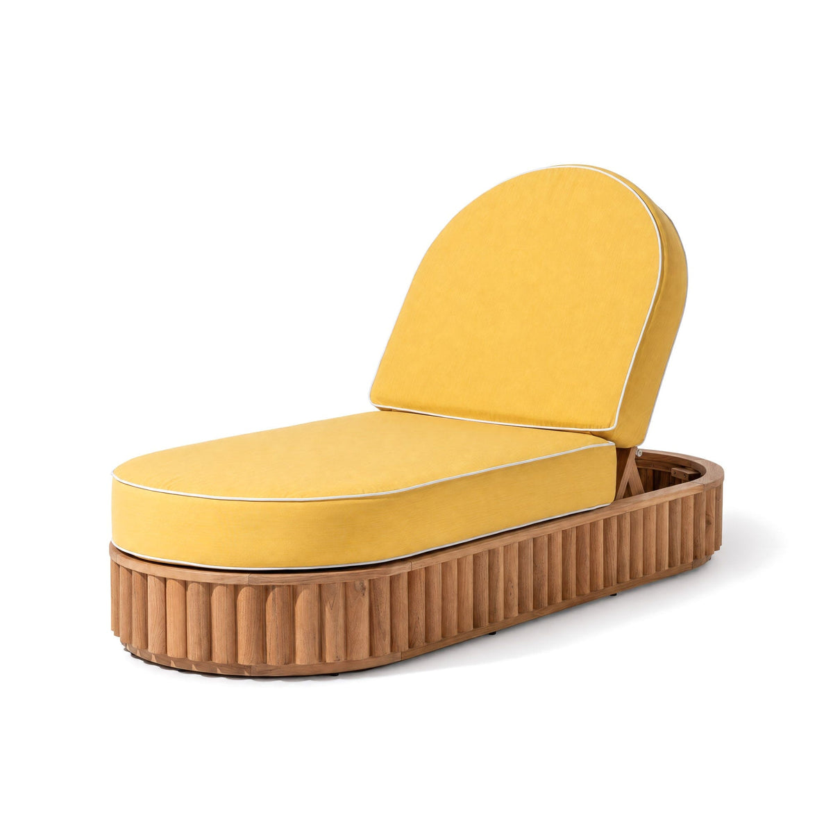 The Daisy Sun Lounger Daisy Sun Lounger Business & Pleasure Co. Rivie Mimosa Teakwood 