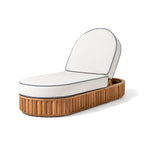 The Daisy Sun Lounger Daisy Sun Lounger Business & Pleasure Co. Rivie White Teakwood 