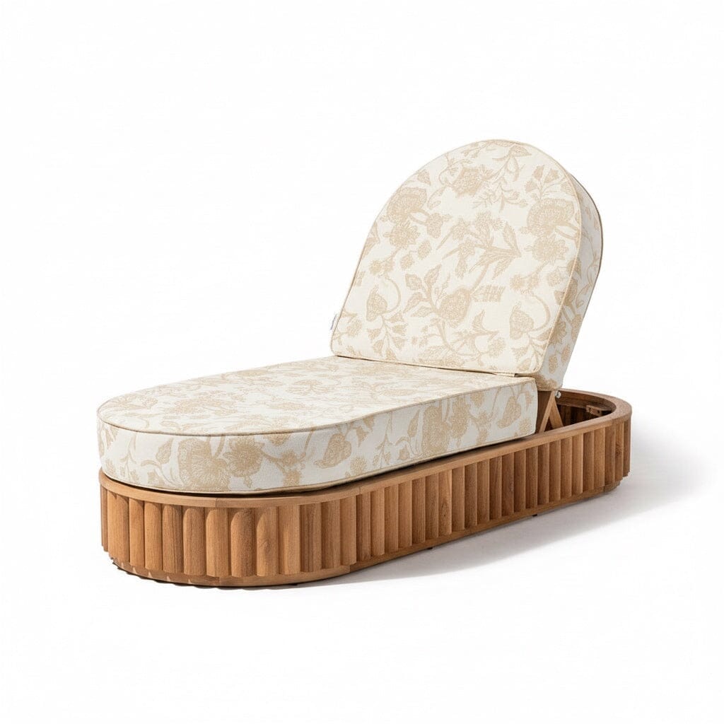 Product image of Daisy Sun Lounger Daisy Sun Lounger Business & Pleasure Co. Hanalei Bay Natural Jacquard Teakwood 