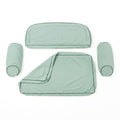The Al Fresco Love Seat Slip Cover Set - Rivie Green Al Fresco Love Seat Slip Cover Set Business & Pleasure Co. 