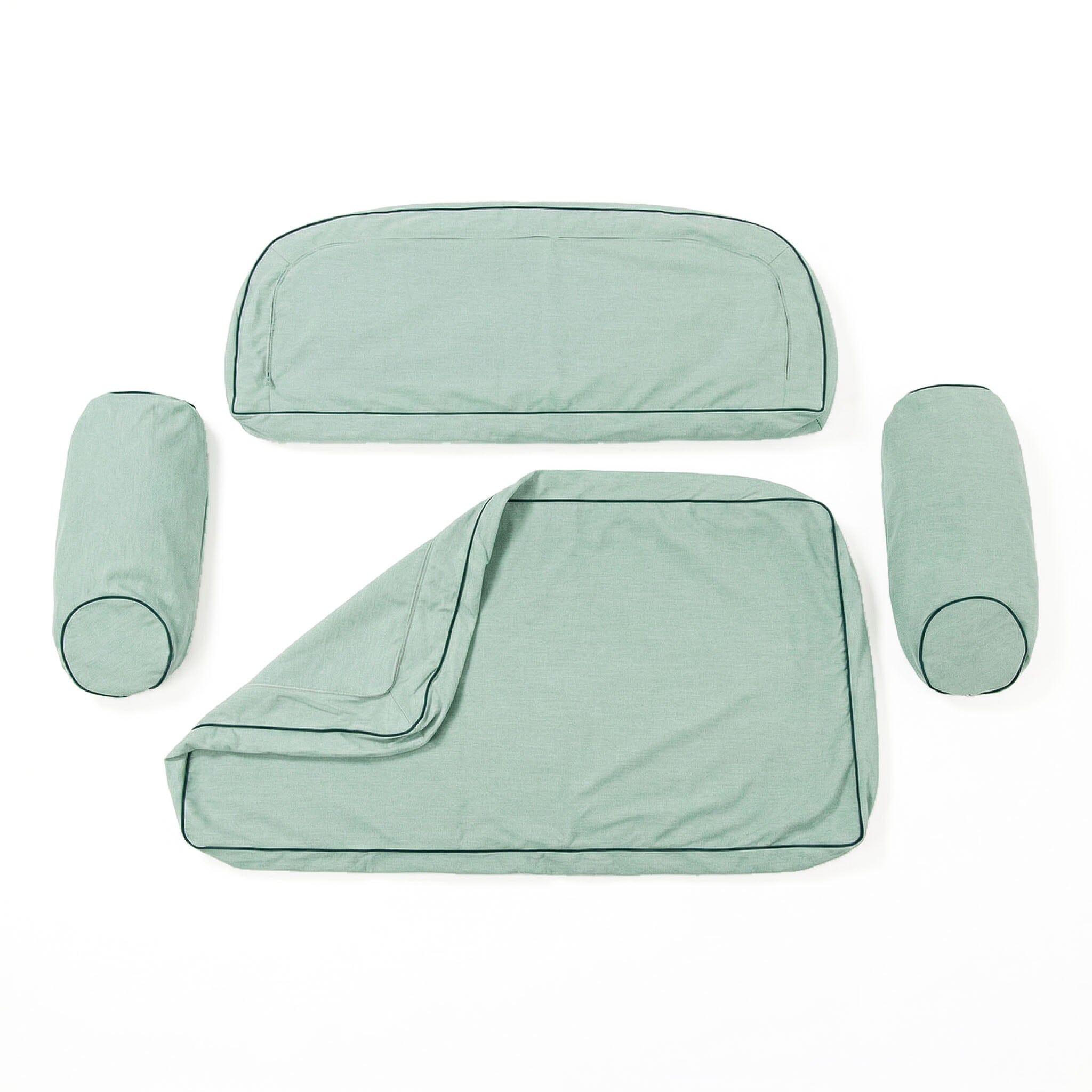 The Al Fresco Love Seat Slip Cover Set - Rivie Green Al Fresco Love Seat Slip Cover Set Business & Pleasure Co. 
