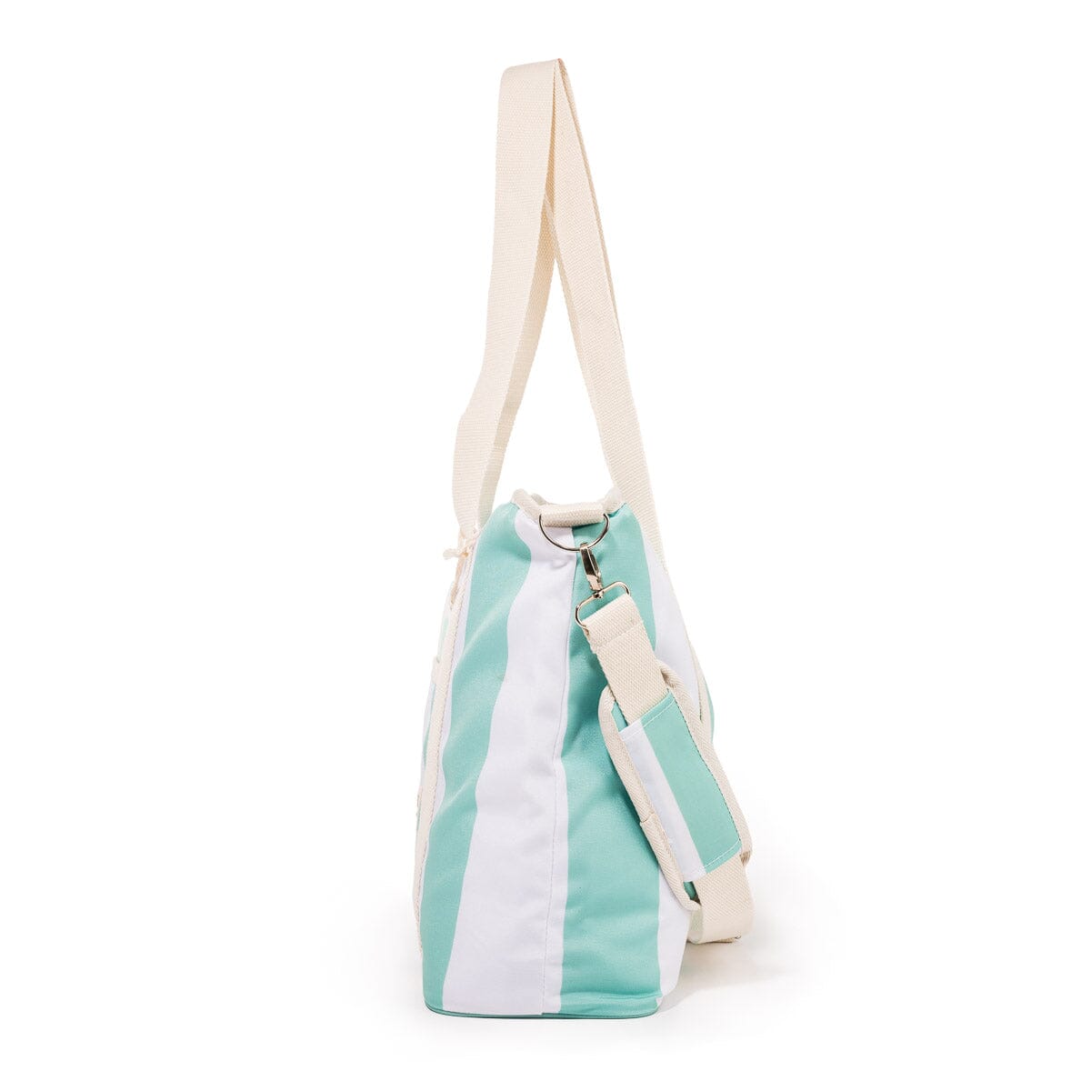 The Volcano Cooler Tote Bag - Last Mango Green Stripe Volcano Cooler Tote Bag Business & Pleasure Co 