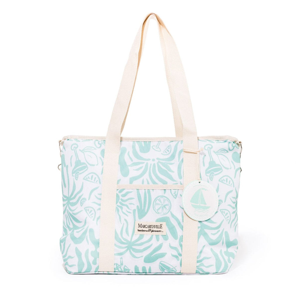 The Volcano Cooler Tote Bag - Last Mango Green Tiki Volcano Cooler Tote Bag Business & Pleasure Co 