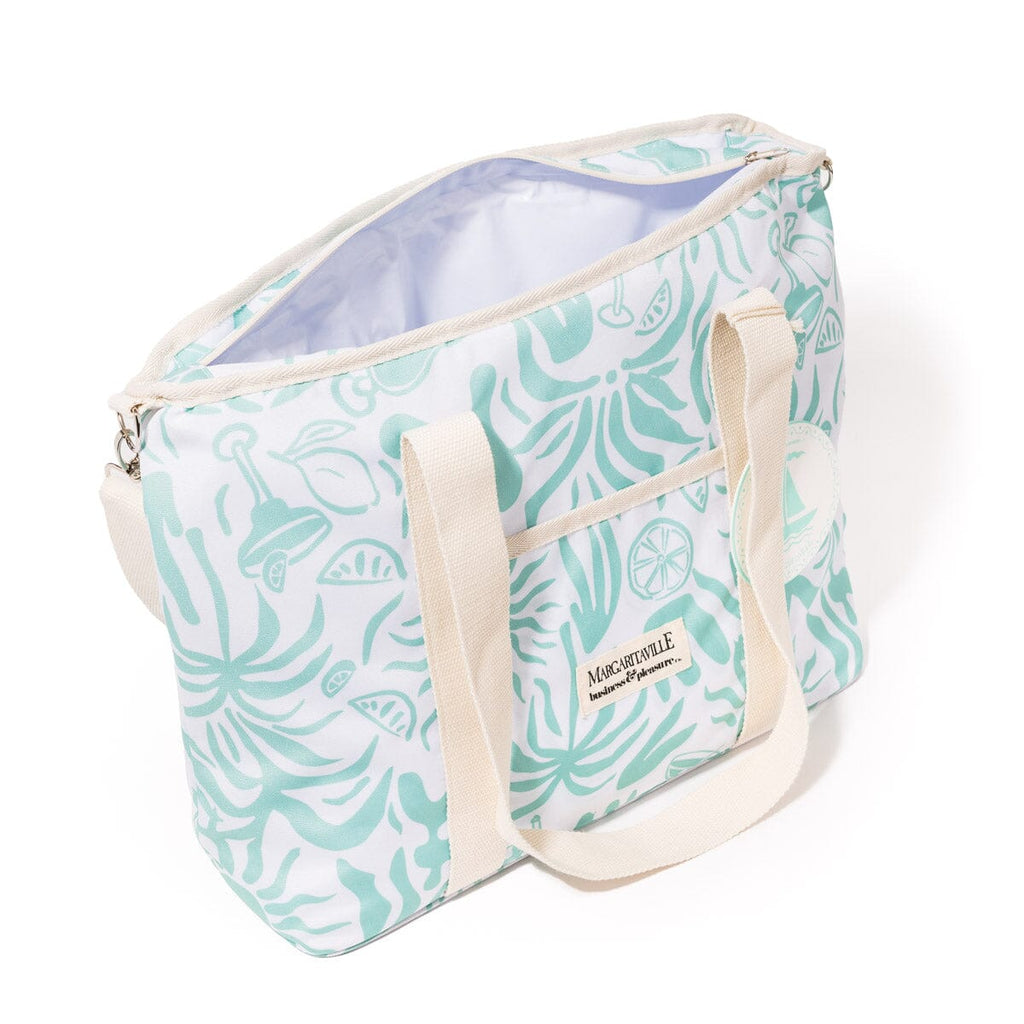 The Volcano Cooler Tote Bag - Last Mango Green Tiki Volcano Cooler Tote Bag Business & Pleasure Co 