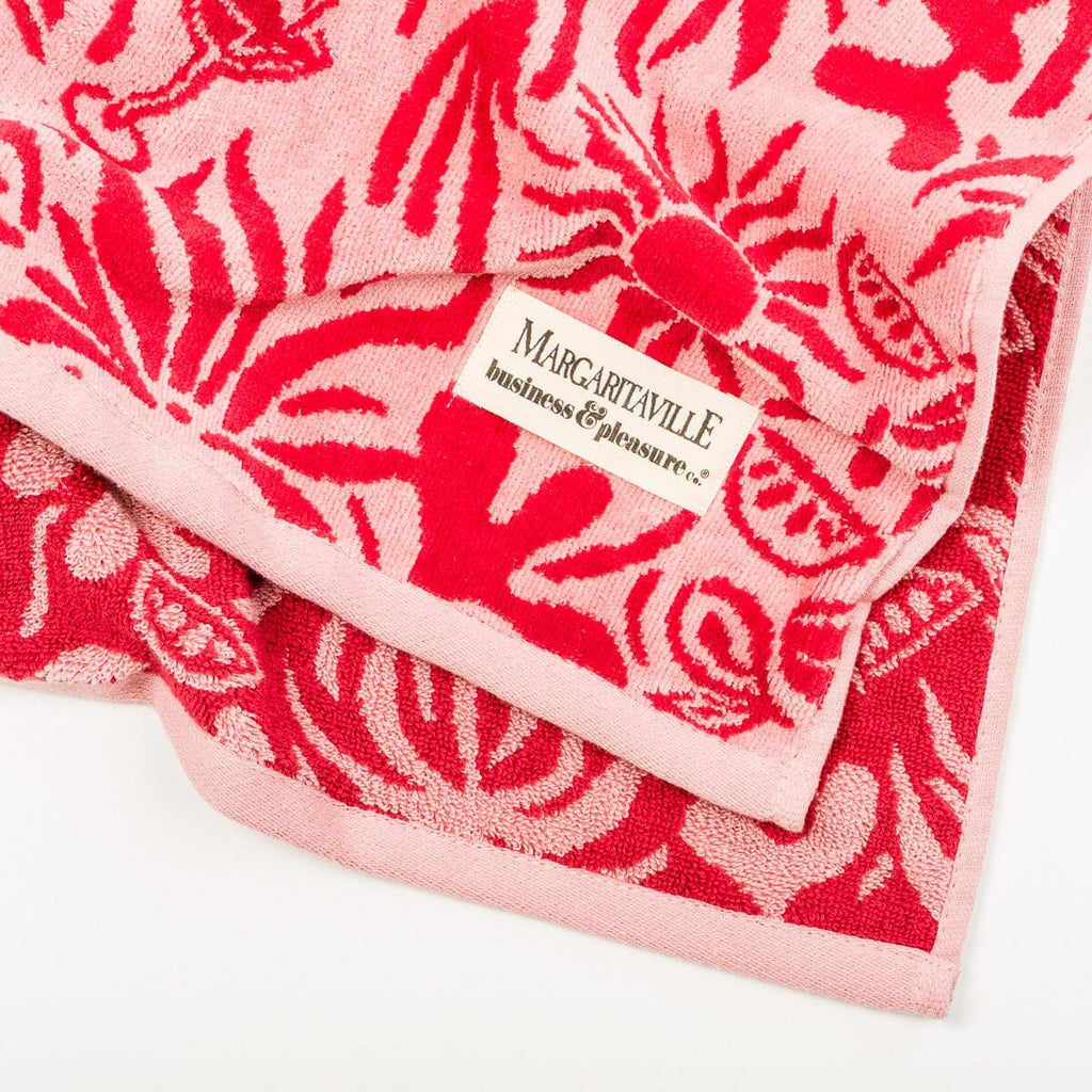 The Havana Towel - Strawberry Daiquiri Tiki Havana Beach Towel Business & Pleasure Co 