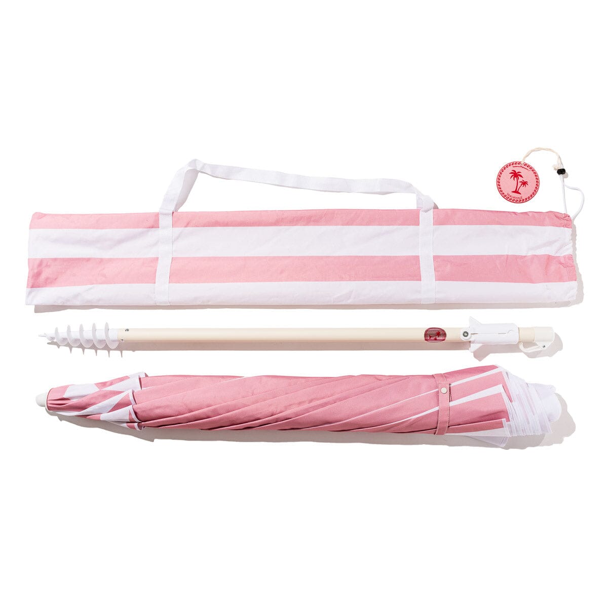 The Mañana Umbrella - Strawberry Daiquiri Stripe Mañana Umbrella Business & Pleasure Co 