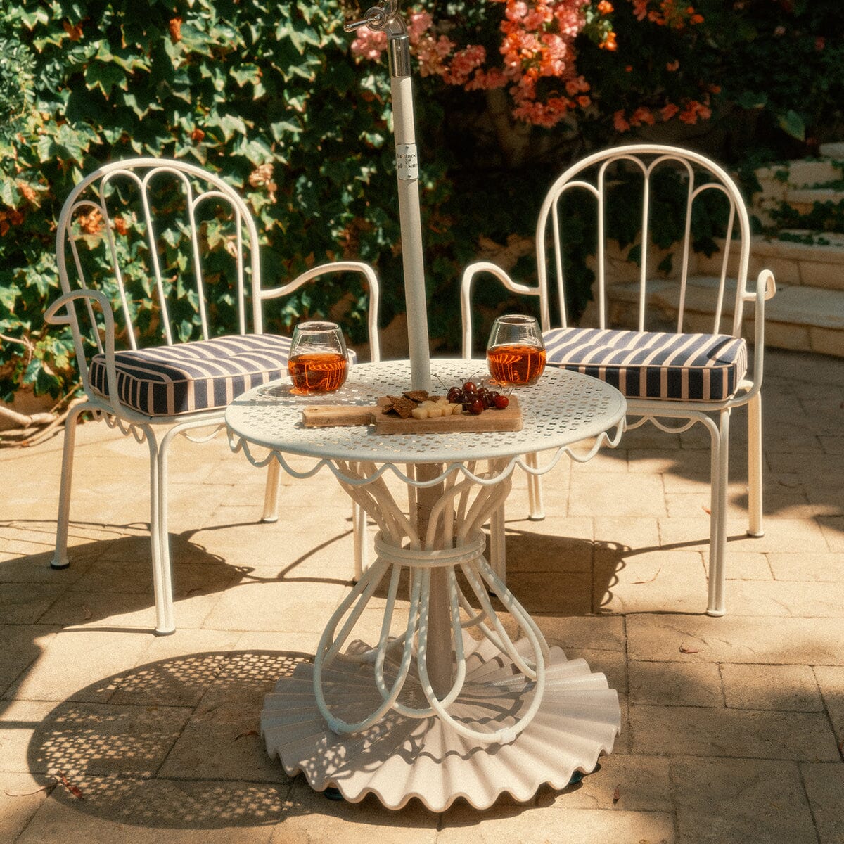 The Al Fresco Chair Cushion - Monaco Navy And Pink Stripe Al Fresco Chair Cushion Business & Pleasure Co. 