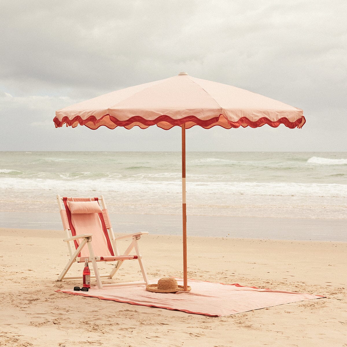 The Amalfi Umbrella - Rivie Pink Amalfi Umbrella Business & Pleasure Co 