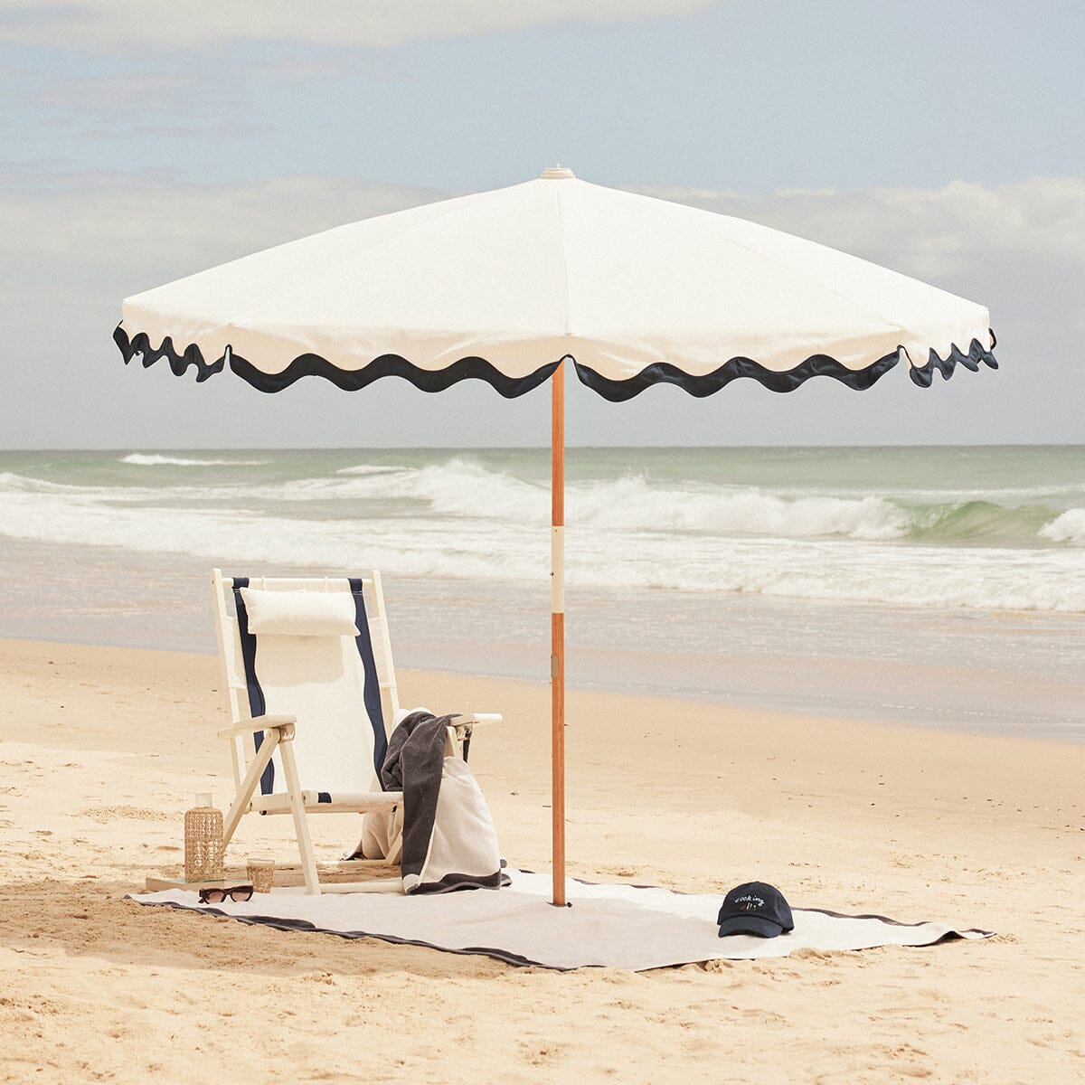 The Amalfi Umbrella - Rivie White Amalfi Umbrella Business & Pleasure Co 