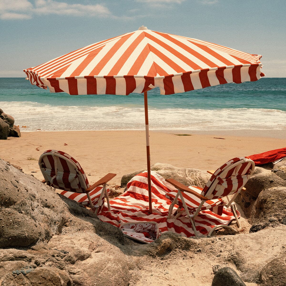 The Amalfi Umbrella - Crew Le Sirenuse Stripe Amalfi Umbrella Business & Pleasure Co. 