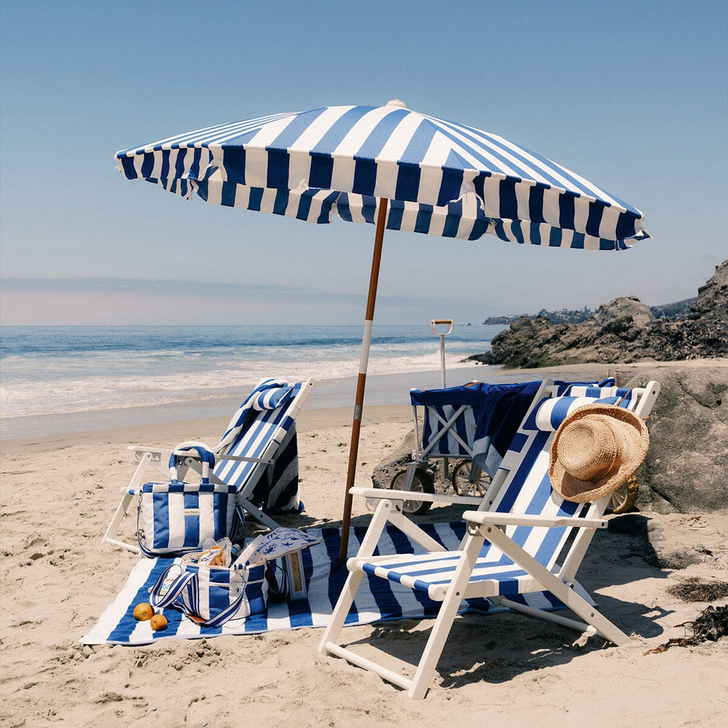 The Amalfi Umbrella - Crew Mediterranean Blue Stripe Amalfi Umbrella Business & Pleasure Co. 