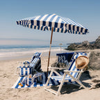 The Amalfi Umbrella - Crew Mediterranean Blue Stripe Amalfi Umbrella Business & Pleasure Co. 