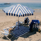 The Amalfi Umbrella - Crew Mediterranean Blue Stripe Amalfi Umbrella Business & Pleasure Co. 