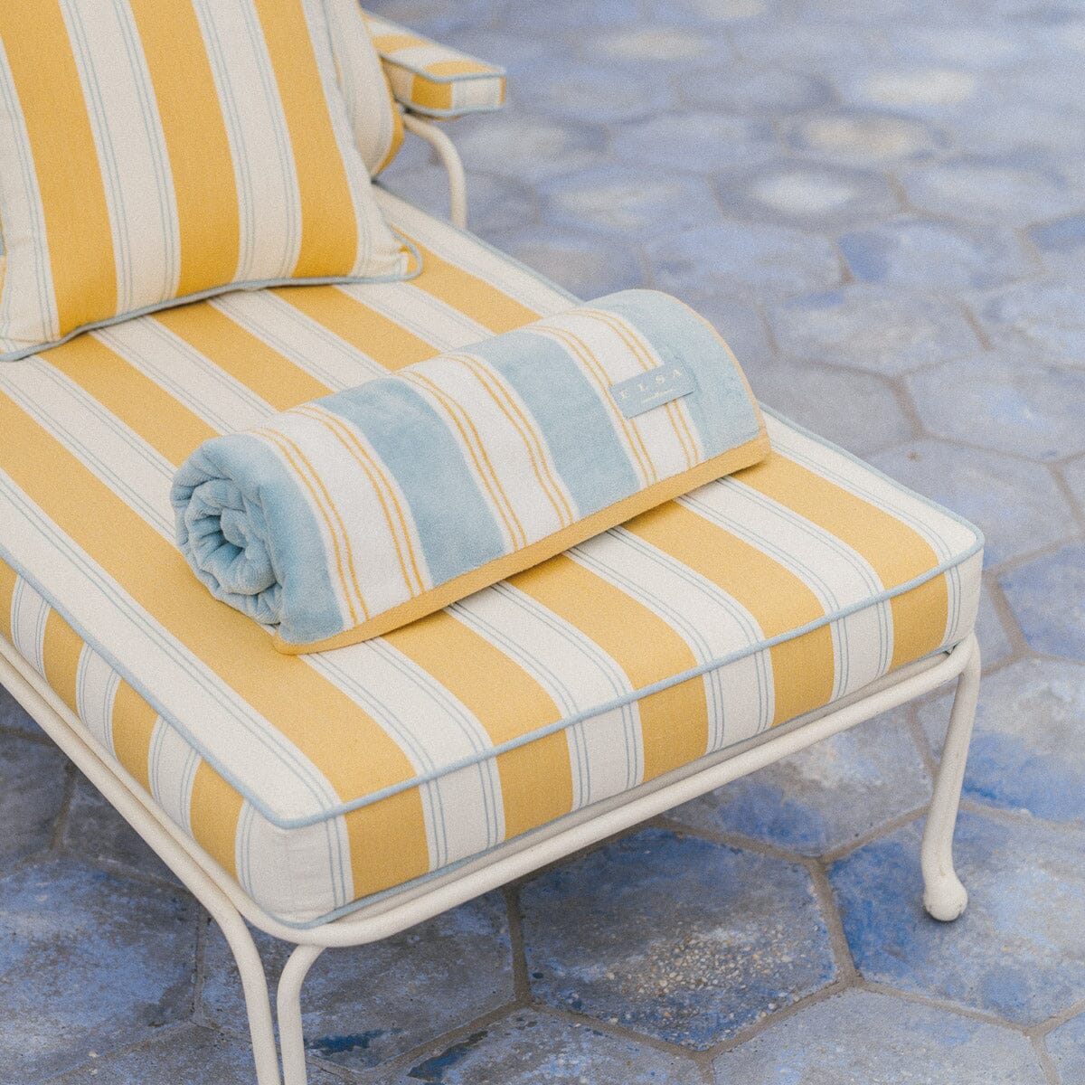 The Beach Towel - Tuuli Stripe Blue Beach Towel Business & Pleasure Co. 