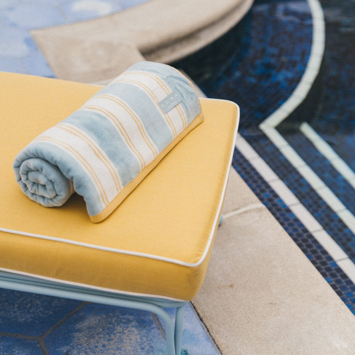 The Beach Towel - Tuuli Stripe Blue Beach Towel Business & Pleasure Co. 